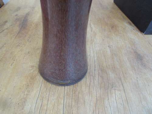 LARGE MULTI COLOURED GLASS VASE c 1970