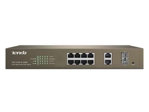 Tenda 8FE+2GE+2SFP Web Smart 123W PoE Switch