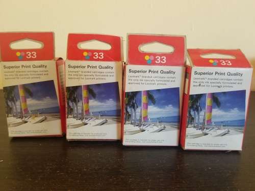 4x Lexmark 33 Color Ink Cartridge - OEM (OLD CARTRIDGES)