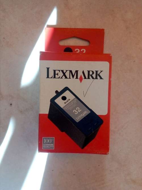 2 x Lexmark 32 Black Ink Cartridge - OEM (OLD CARTRIDGES NEVER USED, ALL SEALED)
