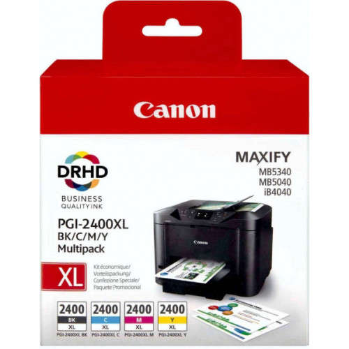 Canon PGI-2400XL Genuine Ink Cartridge MULTIPACK Blk, C, M, Y
