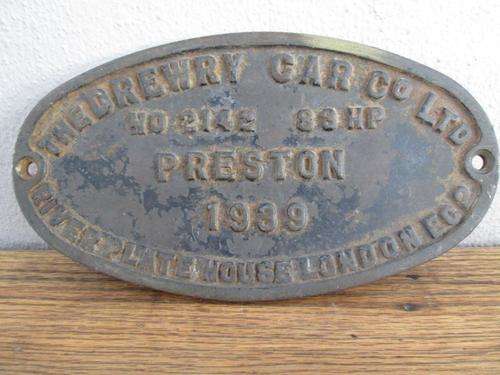 "The Drewry Car" Train sign