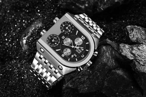 Relogio Top Brand TEMEITE Big Quartz Watches Men Military Waterproof Business Wristwatch Luxury Gold