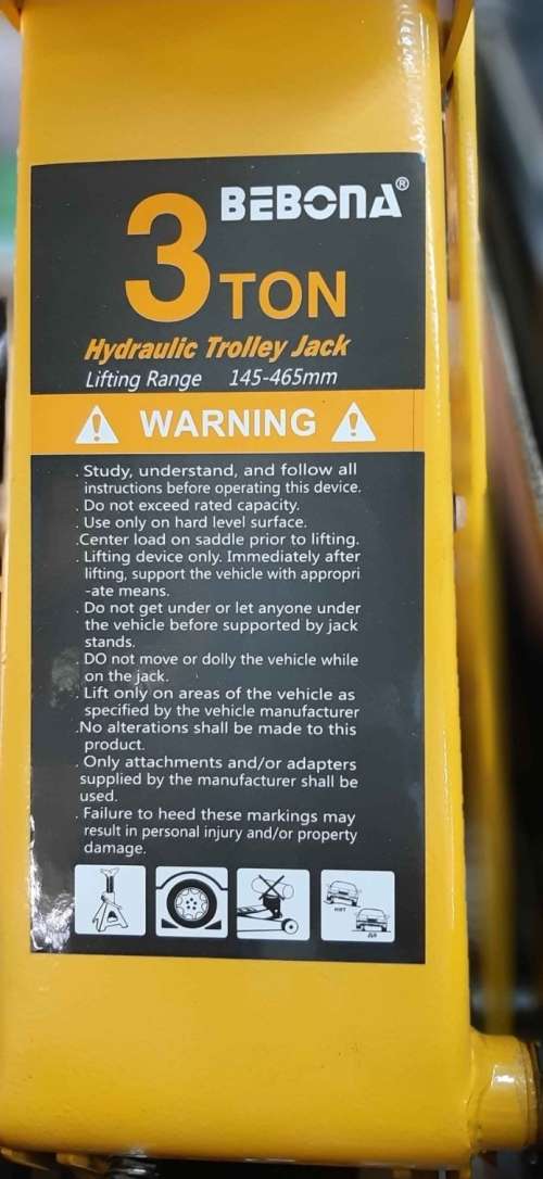 Bebona 3 Ton Hydraulic Garage Jack
