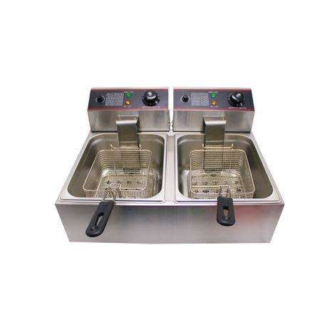 Double tank electric chips fryer machine