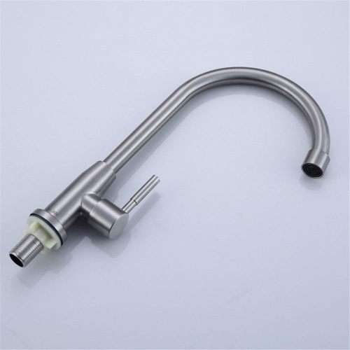 Stainless Steel Kitchen Faucet Brushed Process Swivel Basin Faucet 360 Degree