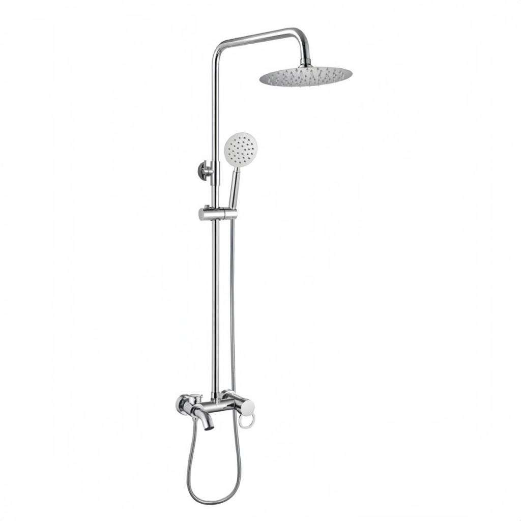 Exel All In One Shower Rail Set - Chrome