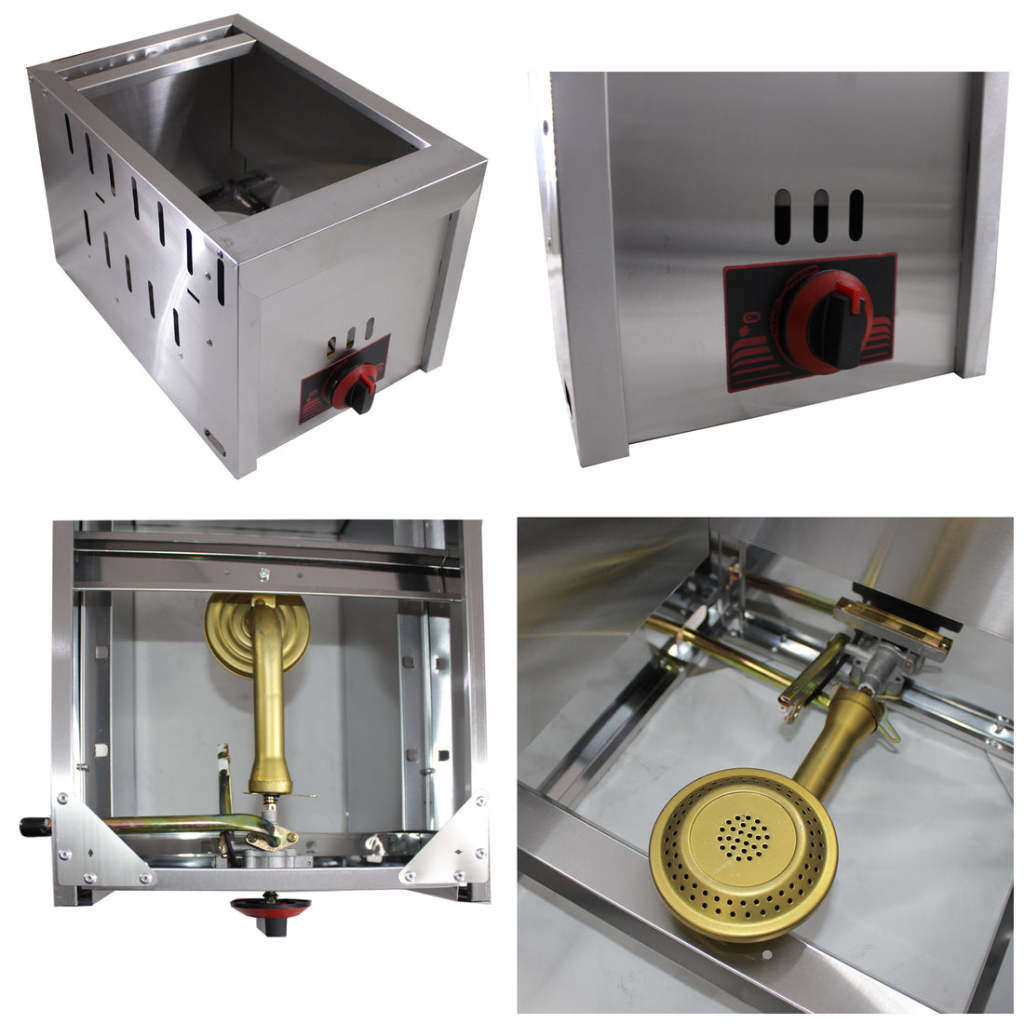 6L Golden Burner Single Tank Commercial Grade Gas Deep Fryer