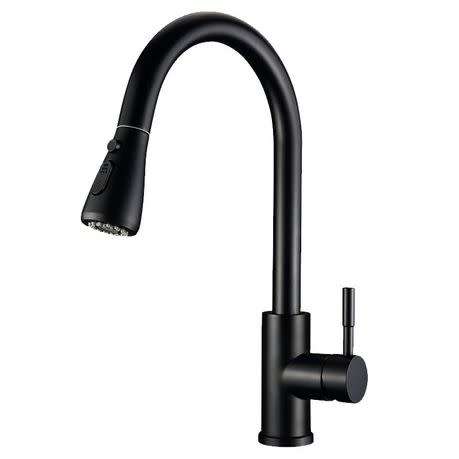 Pro-Techt Pull Down Kitchen Mixer Tap Matte Black Faucet