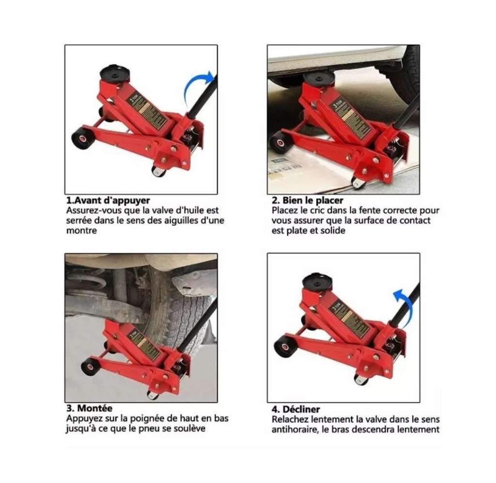 3 Ton Heavy Duty Hydraulic Jack Trolley