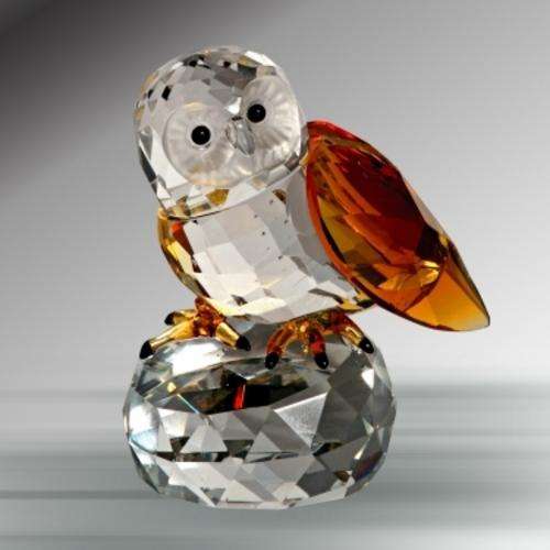 Swarovski style crystal animals/balmoral Owl Amber Wings- NEW