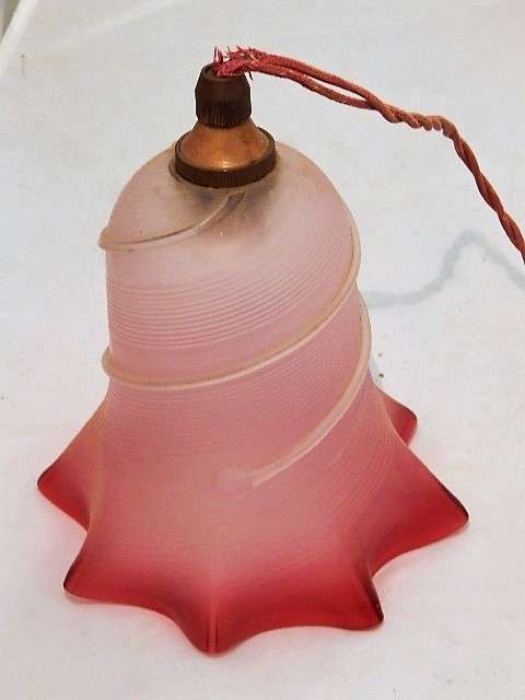 A VICTORIAN RISE AND FALL LAMP WITH A PINK GLASS SHADE