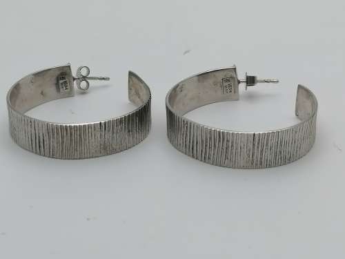 LARGE SILVER DESIGNER IOSIF EARR INGS