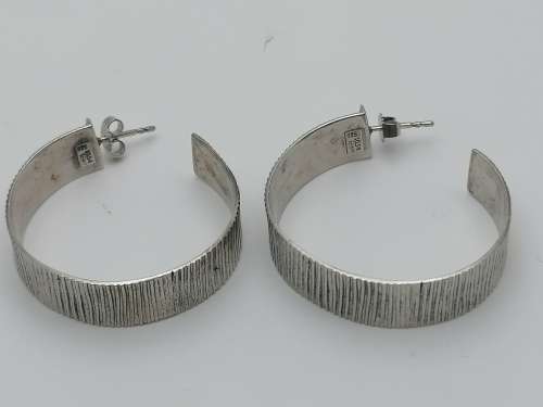 LARGE SILVER DESIGNER IOSIF EARR INGS