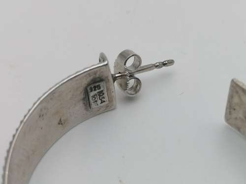 LARGE SILVER DESIGNER IOSIF EARR INGS