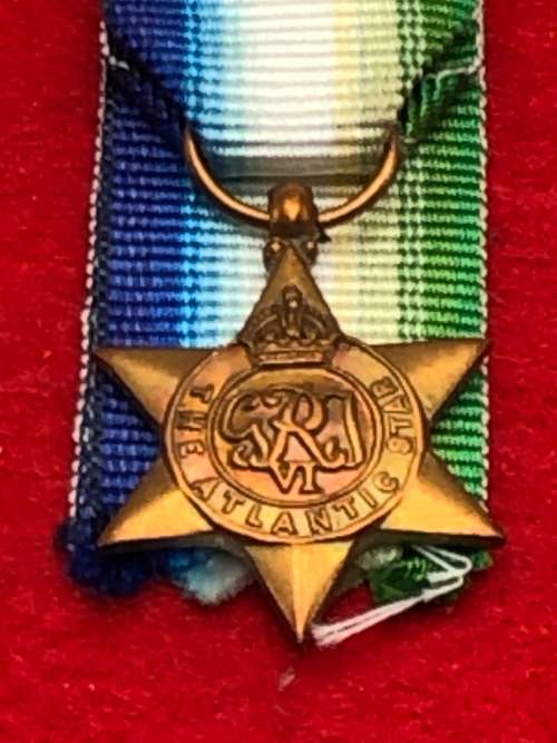 M7) WW2 ATLANTIC STAR MINIATURE MEDAL