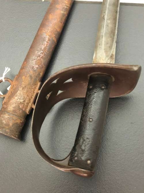 BITISH 1885 TROOPERS SWORD WITH SCABBARD