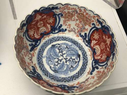 STUNNING 1800s IMARI BOWL (SIGNED)
