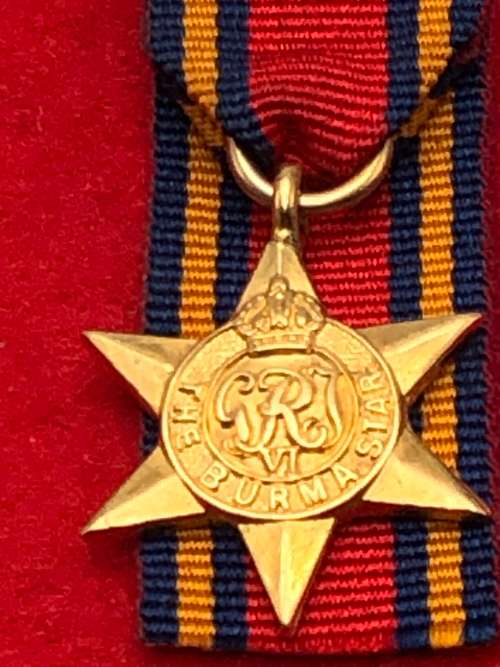 M3) WW2 THE BURMA STAR MINIATURE MEDAL
