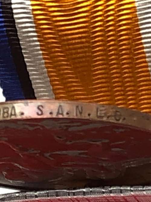 041) WW1 SOUTH AFRICAN LABOUR CORPS BRONZE WAR MEDAL AFRICAN SOLDIER -20031 PTE T SHOBA SANLC