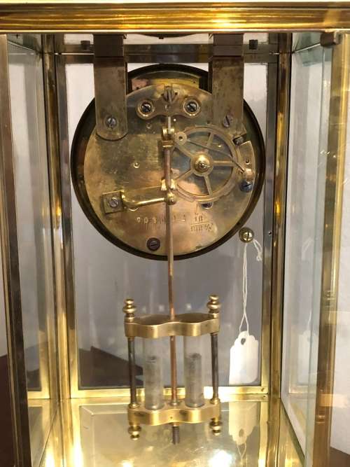 LARGE FRENCH BRASS CLOCK CIRCA 1911
