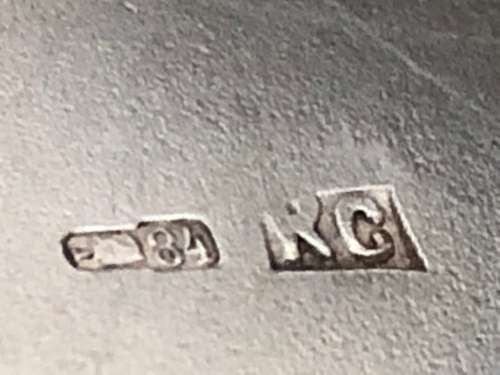 RUSSIAN SILVER AND ENAMEL SALT MOSKOW 1908-1926 MAKERS:Konstantin Illarionovich Skvortsov