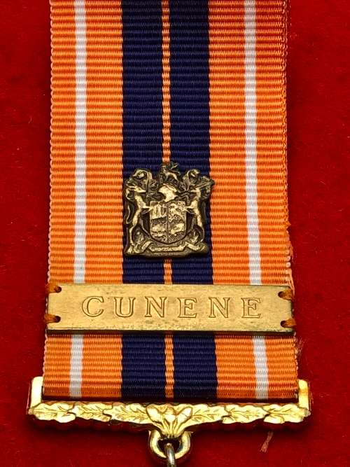 S5) PRO PATRIA MEDAL WITH CUNENE BAR AND COAT OF ARMS