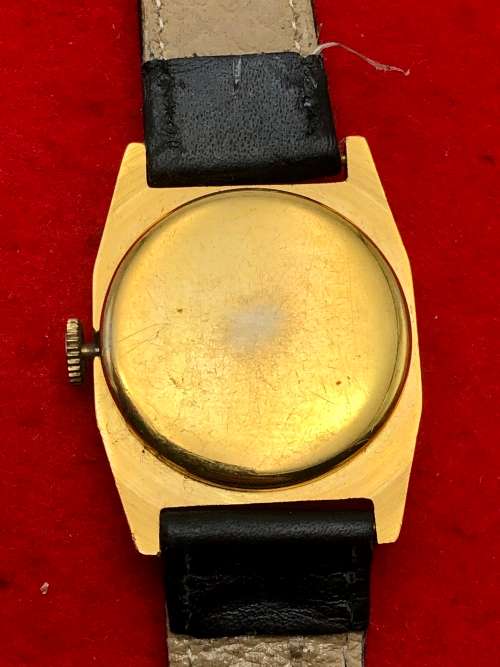 W36) VINTAGE SWISS ART DECO GOLD PLATED MANUAL GENTS WATCH (UNUSED)