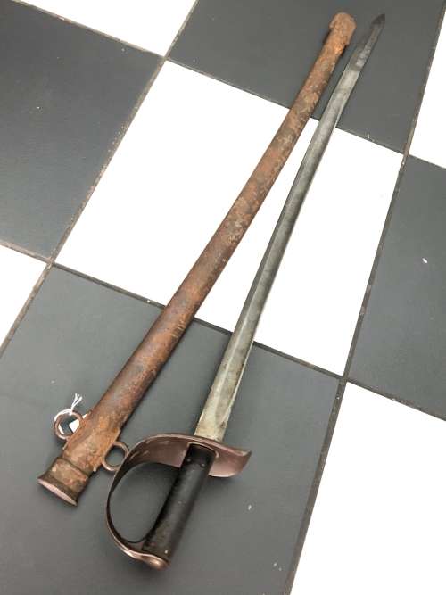 BITISH 1885 TROOPERS SWORD WITH SCABBARD