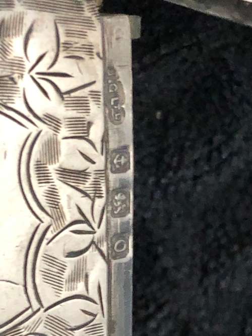 ENGRAVED SILVER VESTA CASE BIRMINGHAM 1894