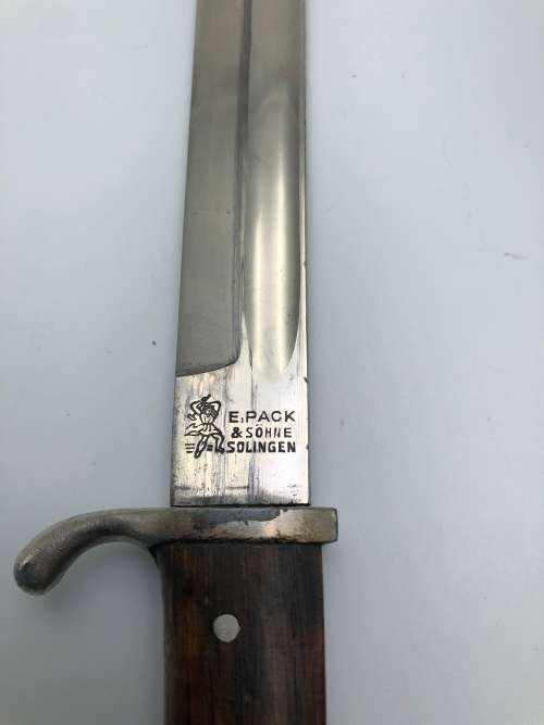 GERMAN WW2 E PACK + SOHNE SOLINGEN K98 BAYONET WITH FROG