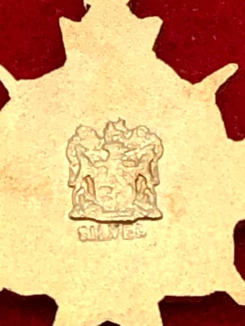 S101) HONORUS CRUX MINIATURE GILDED SILVER MEDAL