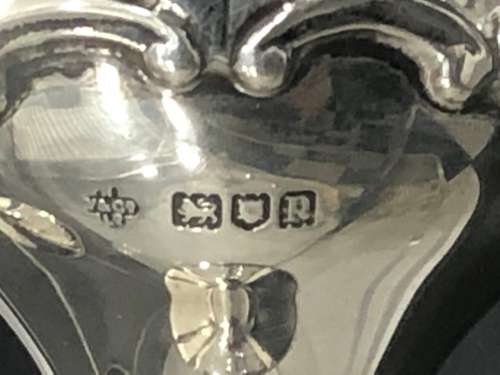 PAIR OF HALLMARKED SILVER VASES LONDON 1910