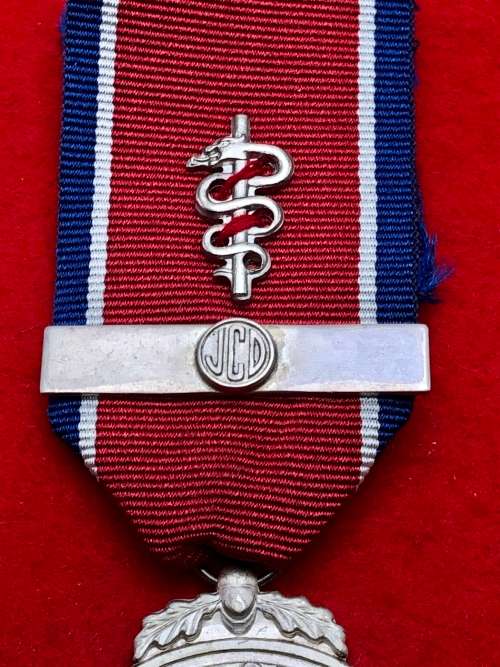 S8) JOHN CHARD SILVER MEDICAL CORPS JCD BAR NO1055