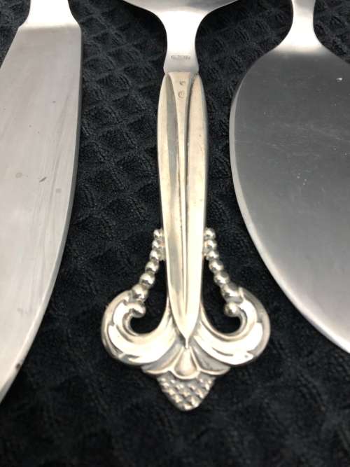 3 PIECE DANISH SILVER SERVING SET BY JOHANNES SIEGGAARD