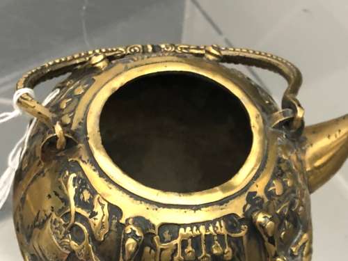 CHINESE BRASS TEAPOT (MARKINGS)
