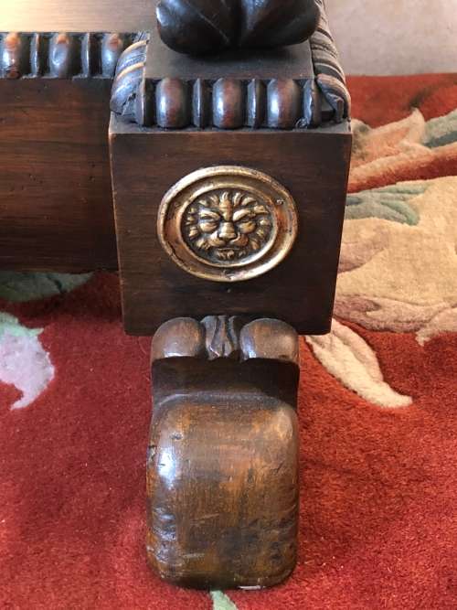 REGENCY MAHOGANY AND MARBLE HALL TABLE Circa 1820 (BAADA STAMP)