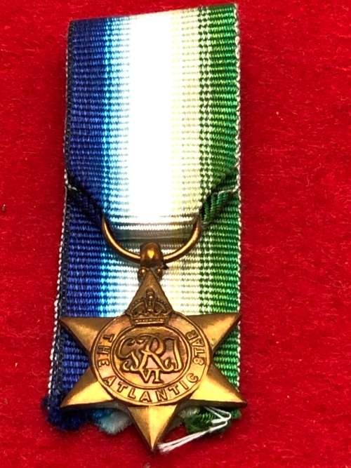 M7) WW2 ATLANTIC STAR MINIATURE MEDAL