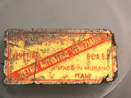 VINTAGE MURANO GLASS VETRO ARTISTICO VENEZIA  TUTI FRUITY BOWL (ORIGINAL LABEL)