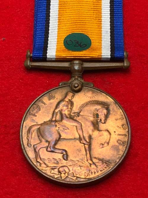 036) RARE BRONZE WW1 WAR MEDAL GIVEN TO PORTERS AND LABORERS -2393 G FARRUGIA MALTESE LABOUR CORE