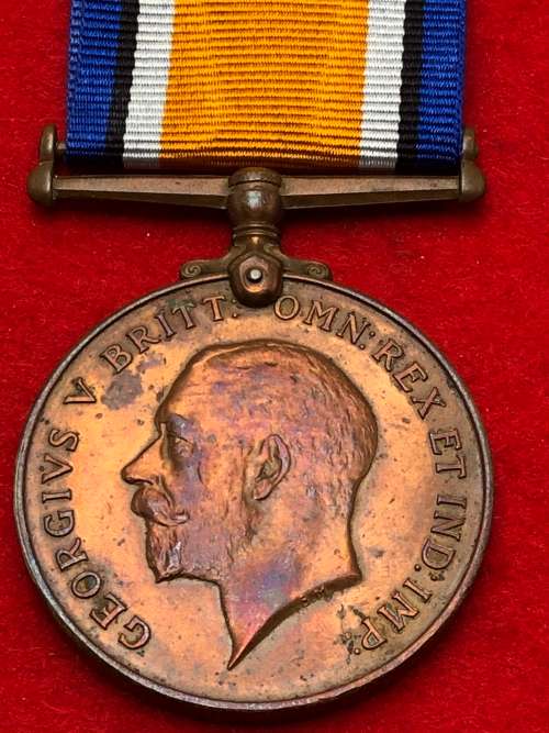 036) RARE BRONZE WW1 WAR MEDAL GIVEN TO PORTERS AND LABORERS -2393 G FARRUGIA MALTESE LABOUR CORE