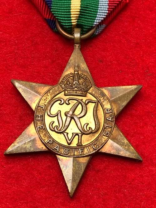 D3) WW2 THE PACIFIC STAR WIT BURMA CLASP