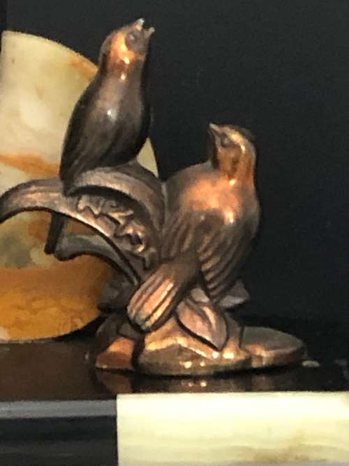 FRENCH ART DECO MARBLE MANTEL CLOCK