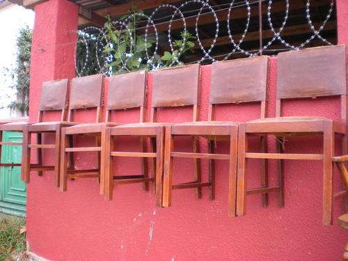 SET OF 6 TEAK CHAIRS