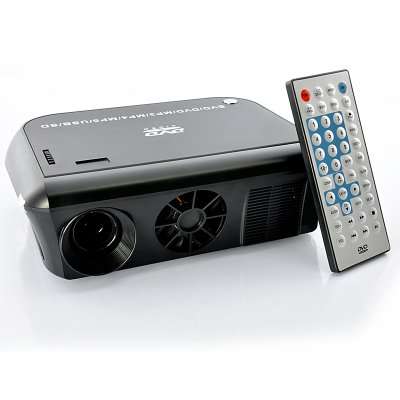 Portable HD LED Projector with DVD Player "Cinema EXP" - 1024x768, 120 Lumens, 100:1