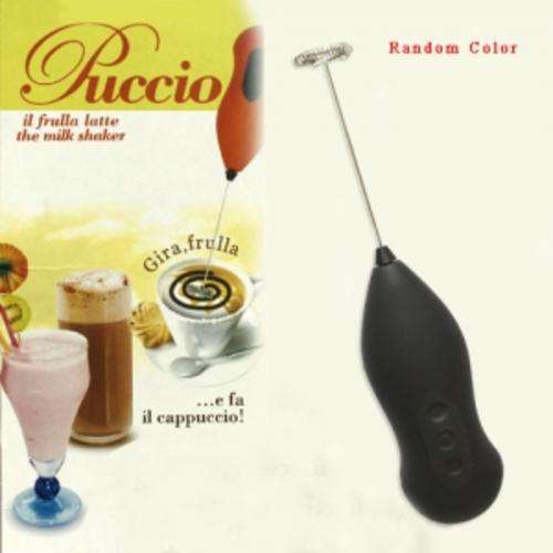 Handle Milk Coffee Cappuccino Frother Foamer Whisk Shaker (Green)