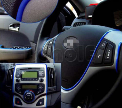 Decorative Rib Ribbon Wrap Roll Decals for Car Auto Blue