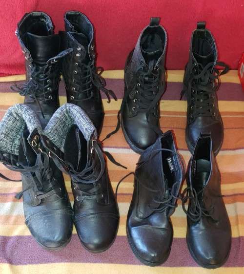 Size 4 ladies boots for sale. 5 pairs