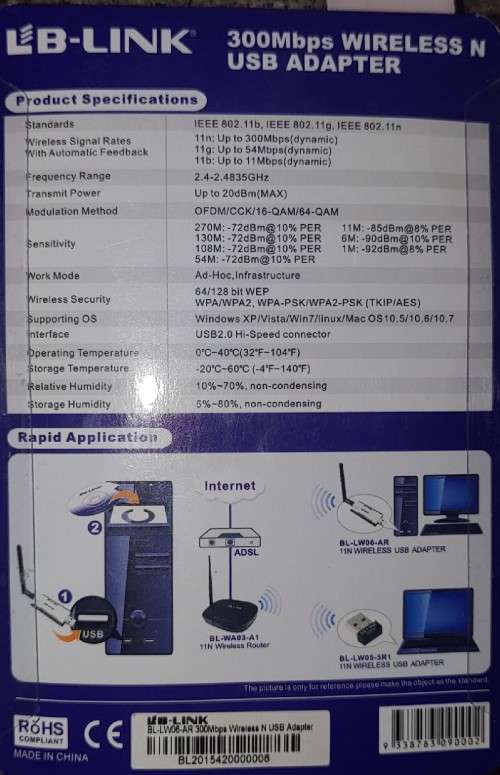 LB-LINK 300mbps wireless n usb adapter