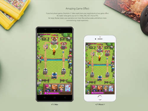 Elephone C1 Max Android 7.0 Phone , Quad-Core, 2GB RAM, Dual-IMEI, 4G, 6-Inch IPS, 13MP Dual -Camera